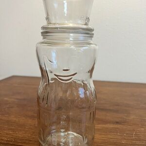 Vintage Planters Mr. Peanut Glass Jar with Lid – 1931 Embossed Design